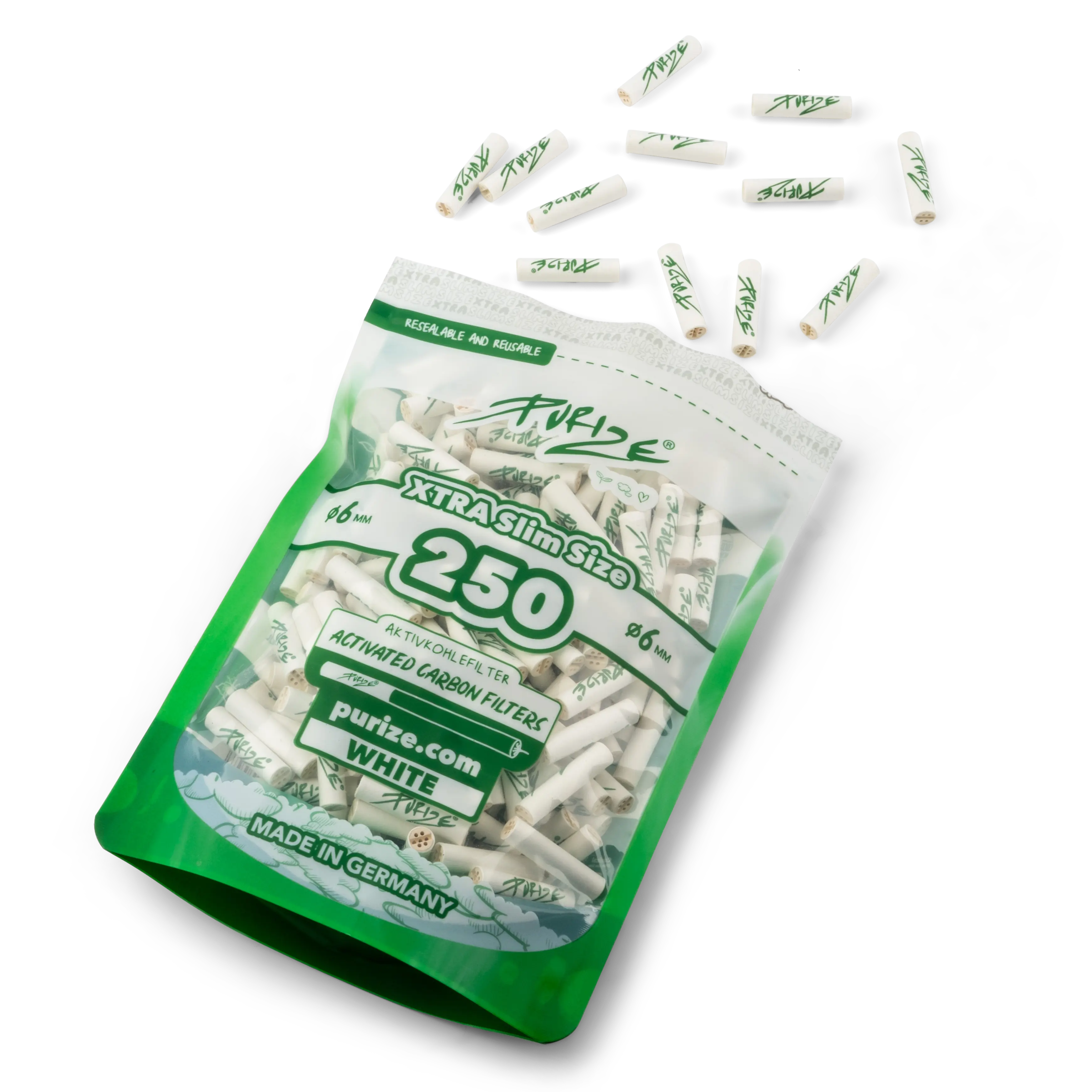 Purize Xtra Slim 250 Aktivkohlefilter in Weiss