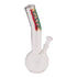 BudBasic Rasta Regular Glass Bong Bent Shaft 25 cm mit buntem Rasta-Design